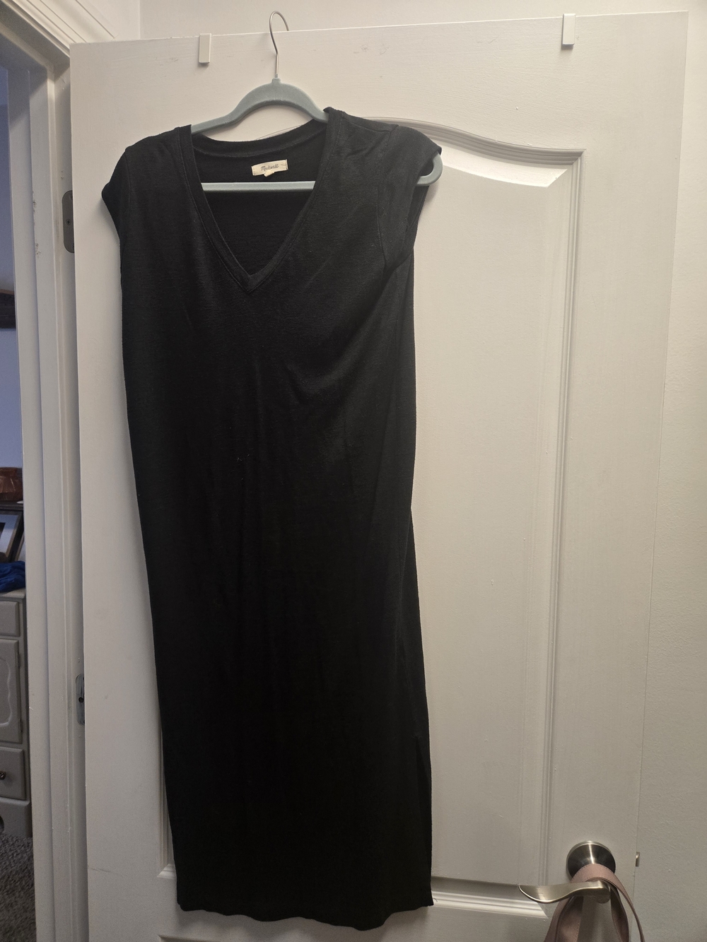 ATHLETA Black V-Neck Maxi Dress